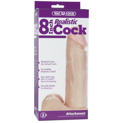 Vac-U-Lock 8" Realistic Cock
