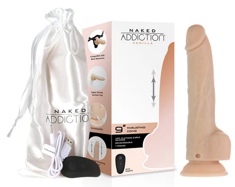 Naked Addiction - 9" Thrusting Dong