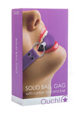 Solid Ball Gag with Rubber Ball and Bar