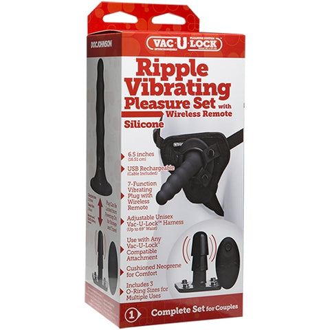 Vac-U-Lock Ripple Vibrating Pleasure Set with Wireless Remote