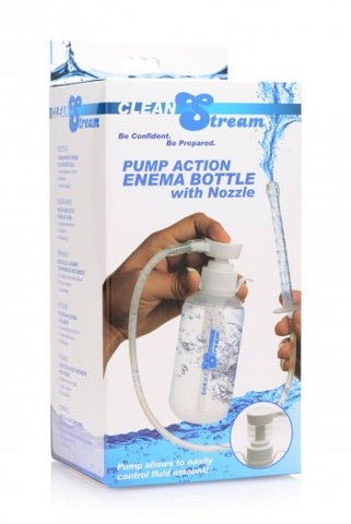 XR Brands - Clean Stream Pump Action Enema Bottle with Nozzle